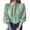 Green, variant on Women's Lace Blouse, Long Sleeve Round Neck Casual Shirt, Button Down Top for Elegant Daily and Business Wear