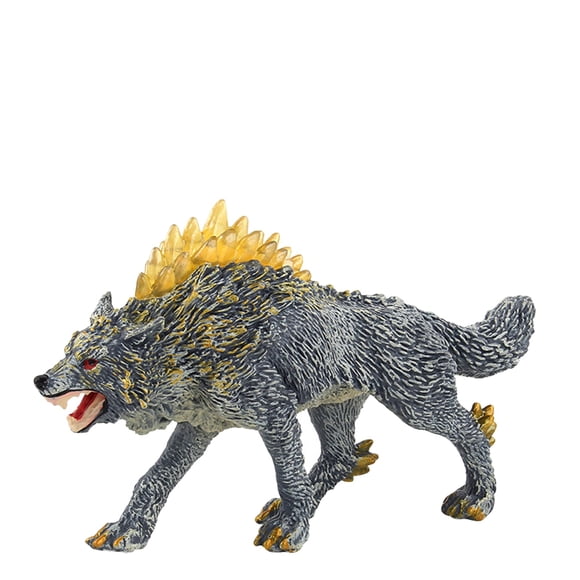 Binwennn Loup des Neiges Loup-Garou Réaliste Modèle Jouet Forme d'Animal Élevée Décoration Bâton de Pluie pour Enfants Artisanat Activité Cubes pour Tout-Petits 1-3 Sensoriel pour Enfants 5-7 Construction pour Enfants Jeux d'Alphabet Tableau d'Alphabet