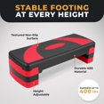 thumbnail image 4 of BalanceFrom Aerobic Step Platform Trainer with Adjustable 3-Level Risers, Black & Red, 4 of 5