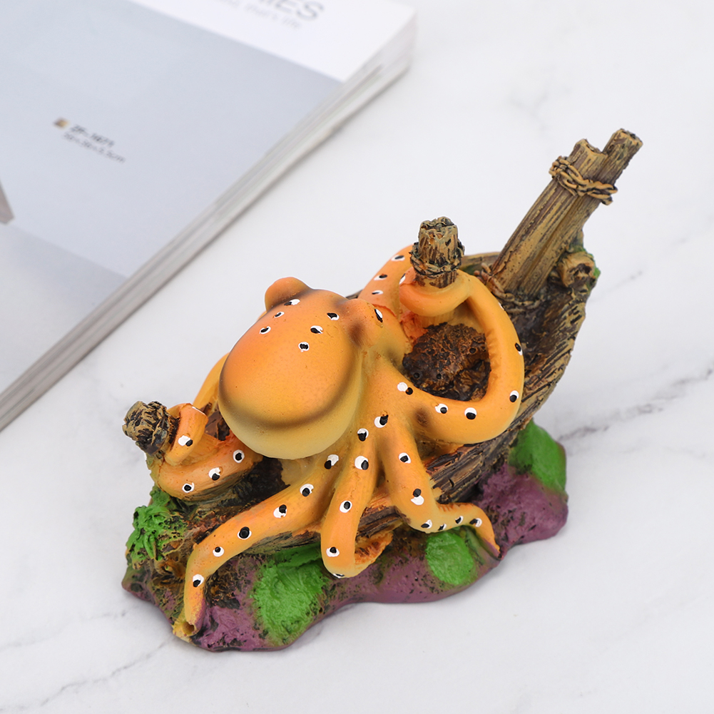 Fish Shelter Fish Tank Resin Octopus, Aquarium Resin Octopus, Aquarium Household Garden Fish Tank