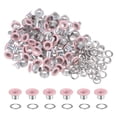 thumbnail image 1 of Unique Bargains 100PCS Grommets Eyelets 1/5 Inch (5mm) ID Hole Metal Self Backing Eyelet with Washers for Leather Pink, 1 of 7