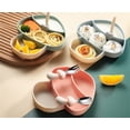 thumbnail image 1 of Iumwxz Kitchen Gadgets Dinner Tray Household Tableware Infant Kindergarten Learning Dining Rice Tray Baby Eating Tableware Set Kitchen Utensil Set Sky Blue Silica Gel Deals on Household Supplies, 1 of 2
