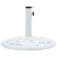 thumbnail image 1 of vidaXL Umbrella Base White 12 kg 48 cm Cast Iron, 1 of 5
