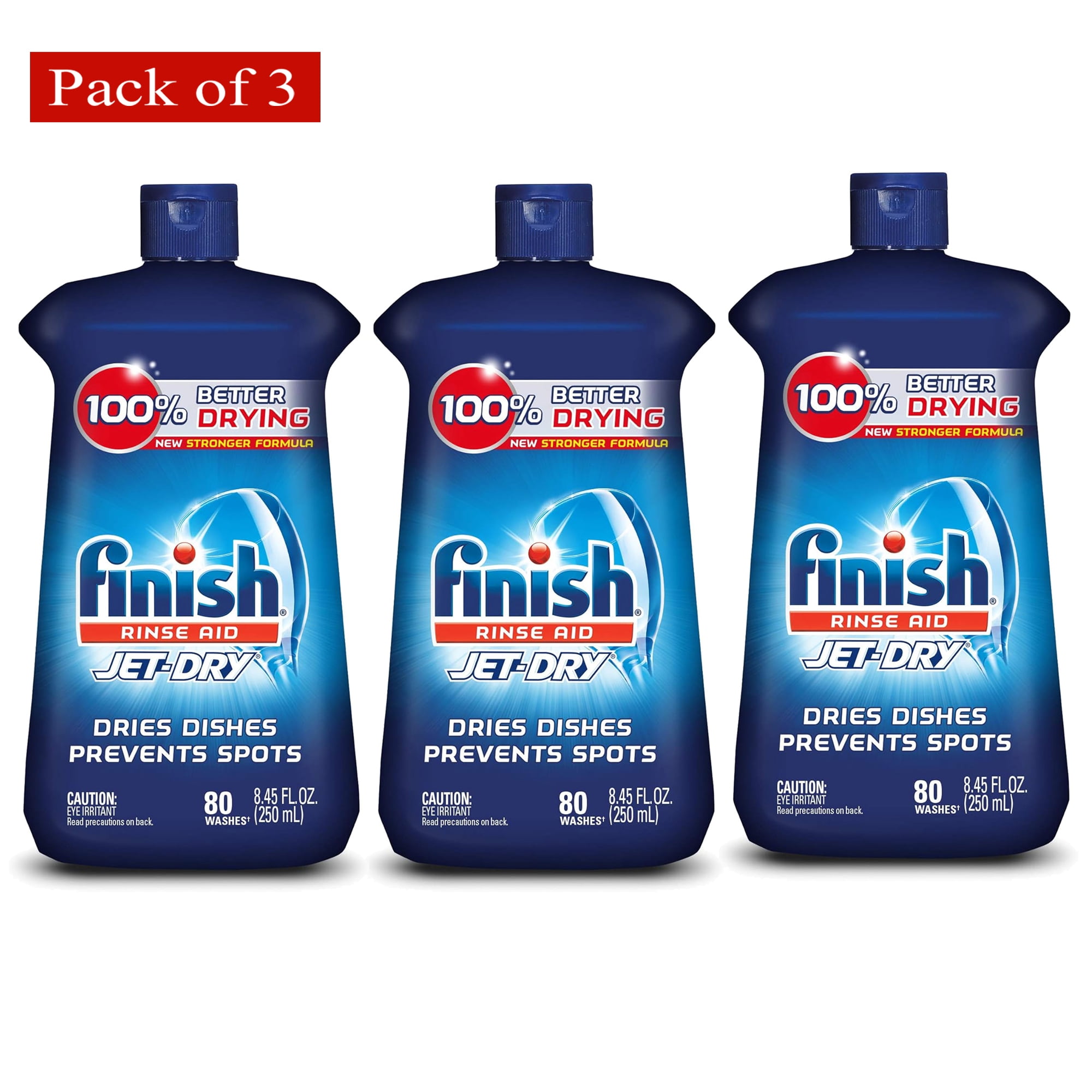 Finish Jet-Dry Rinse Aid, Dishwasher Rinse & Drying Agent, 8.45 oz PACKAGING MAY VARY, (Pack of 3)