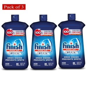 Finish Jet-Dry Rinse Aid, Dishwasher Rinse & Drying Agent, 8.45 oz PACKAGING MAY VARY, (Pack of 3)