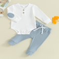 thumbnail image 2 of Baby Boys Pants Set  Long Sleeve Contrast Color Romper with Pants, 2 of 8