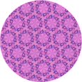 thumbnail image 1 of Ahgly Tapis Rond Lavable en Machine Intérieur Transitionnel Heliotrope Violet, 3 Pieds Rond, 1 of 7