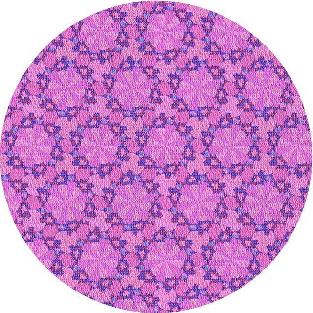 Ahgly Tapis Rond Lavable en Machine Intérieur Transitionnel Heliotrope Violet, 4 Pieds Rond