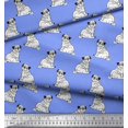 thumbnail image 2 of Soimoi Rayon Fabric Pug Dog Fabric Prints by Yard 56 Inch Wide, 2 of 3