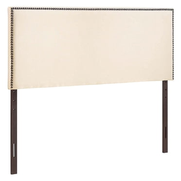Modway Region Nailhead Linen Upholstered Headboard, Queen, Ivory