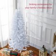 thumbnail image 4 of HOMCOM 5FT Artificial Christmas Tree with Automatic Open for Home White, 4 of 10