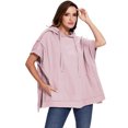 thumbnail image 4 of Womens Oversized Short Sleeve Hoodie Side Slits Pullover Sweater Top, 4 of 5
