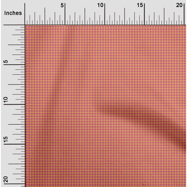 oneOone Cotton Poplin Fabric Gingham Check Print Fabric By The Yard 56 Inch Wide
