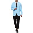 thumbnail image 2 of INSPIRE CHIC Men's Coat Slim Fit Blazer Single Breasted One Button Formal Coat S Light Blue, 2 of 7