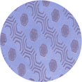 thumbnail image 1 of Ahgly Company Tapis de Zone Rond d'Intérieur Lavable à la Machine, Transitionnel, Bleu Ardoise Moyen, 8 Pieds Rond, 1 of 7