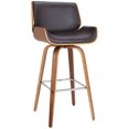 thumbnail image 1 of Allora 26" Faux Leather Swivel Counter Stool in Brown, 1 of 9