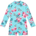 thumbnail image 3 of Little Girls Rash Guard Bathing Suits Cute Sun Protection Long Sleeve Girls Bathing Suit 5-6 Years, 3 of 7