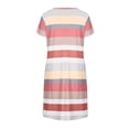 thumbnail image 3 of Innerwin Robe T-Shirt Évasée pour Femme, Robe d'Été Tunique Ample Courte Mini, Orange Rouge P, 3 of 7