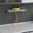 thumbnail image 2 of Stainless Steel Shelf Pot Rack - Metal Kitchen Organization Storage Rack for Hanging Pots Pans Cookware, Wall Mounted Shelf with 10 Hooks in Restaurant Home - 12" W x 24" L, 2 of 9