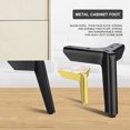 thumbnail image 4 of pitrice 4 Pieces Household Sofa Couch Coffee Table Steel Pieces Sofa Couch Leg Bathroom Modern Triangular Legs Furniture Accessories Hardware Black 15cm, 4 of 9