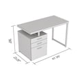thumbnail image 4 of Safdie & Co. Computer Desk 47.25L Brown Reclaimed Wood 3 Drawers Black Metal, 4 of 4