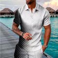 thumbnail image 3 of Cameland Ensemble Estival de Survêtement pour Hommes, Chemise Mode Décontractée à Manches Courtes, Blouse et Chemise à Col Rabattu à Manches Courtes, 3 of 5