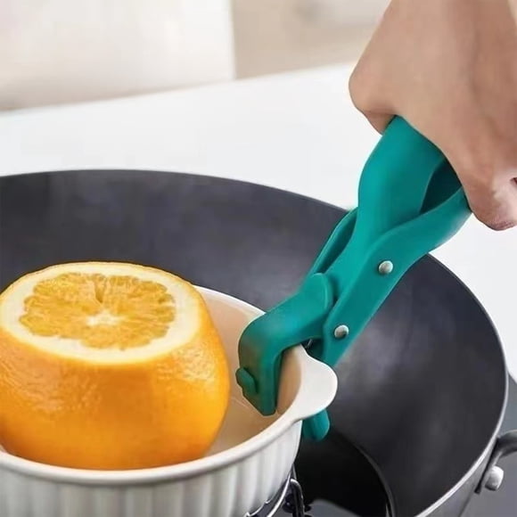 EDHITNR Silicone Food Clip with Locking Bracket, Heat Resistant Bread Clip for Kitchen Baking, Non Slip Scald Proof Tongs for Cooking 1 Piece Blue Silicone Tongs for Grilling Serving