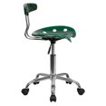 thumbnail image 3 of Vibrant Green and Chrome Swivel Task Chair with Tractor Seat, 3 of 9