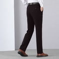 thumbnail image 4 of Dagugfen Mens Dress Pants High Waist Button Fitted Breathable Business Casual Work Pants Solid Color, 4 of 9