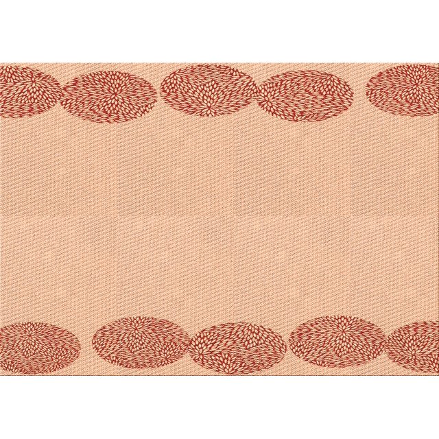 Ahgly Company Machine Washable Indoor Rectangle Transitional Pastel Orange Area Rugs, 4' x 6'