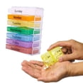 thumbnail image 4 of Weekly Pill Organizer 4 Times a Day, Large Travel Vitamin Pill Box, Daily Supplement Organizer Pill Container Dispenser Big Medication Case, 4 of 15
