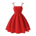 thumbnail image 1 of Robes d'Été 2025 s Couleur Unie pour Robe Longue avec Nœud Robe pour s Douce Sans Manches pour Enfants, 1 of 3