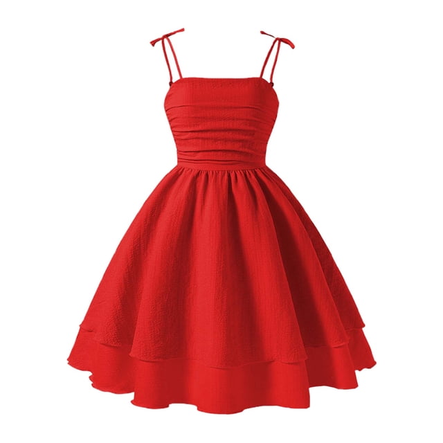Robes d'Été 2025 s Couleur Unie pour Robe Longue avec Nœud Robe pour s Douce Sans Manches pour Enfants