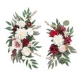 thumbnail image 1 of 2Pcs Artificial Flower Swag Wedding Arch Wreath for Ceremony Wall Farmhouse Red White, 1 of 8