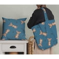 thumbnail image 5 of Soimoi Blue Velvet Fabric Footprints & Mouse Kids Fabric Prints By Yard 60 Inch Wide, 5 of 5