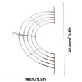 thumbnail image 3 of Chmadoxn Kitchen Gadgets, Kitchen Accessories, Kitchen Utensils, Kitchen Tool Stainless Steel Semi-circular Oil Draining Rack Can Be Connected To The Steaming Vegetable Rack Draining rack, 3 of 3