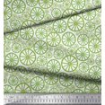 thumbnail image 2 of Soimoi Tissu Georgette Poly Vert Roue Tissu à Imprimé Ethnique au Mètre 52 Pouces de Large, 2 of 3