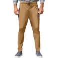 thumbnail image 2 of Ceisia Men Solid Color Loose Casual Pants Elastic Waist Drawstring Sports Gift Work Trousers, 2 of 4