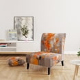 thumbnail image 2 of Designart « Shattered Realities Orange Brown Intrigue » Fauteuil d'Appoint Rembourré Orange Cubisme - Fauteuil Moderne pour Salon, 2 of 7