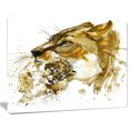 thumbnail image 1 of Design Art Lioness And Cub Illustration Canvas Print, 1 of 3