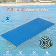 thumbnail image 3 of Costway 3-Layer Tear-proof Water Mat Floating Pad Island Water Sports Relaxing Blue, 3 of 9
