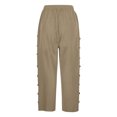 thumbnail image 4 of Plebaso Womens Capris Pants 2025 Summer Drawstring Casual Pants Lightweight Cropped Pants with Pockets, 4 of 5