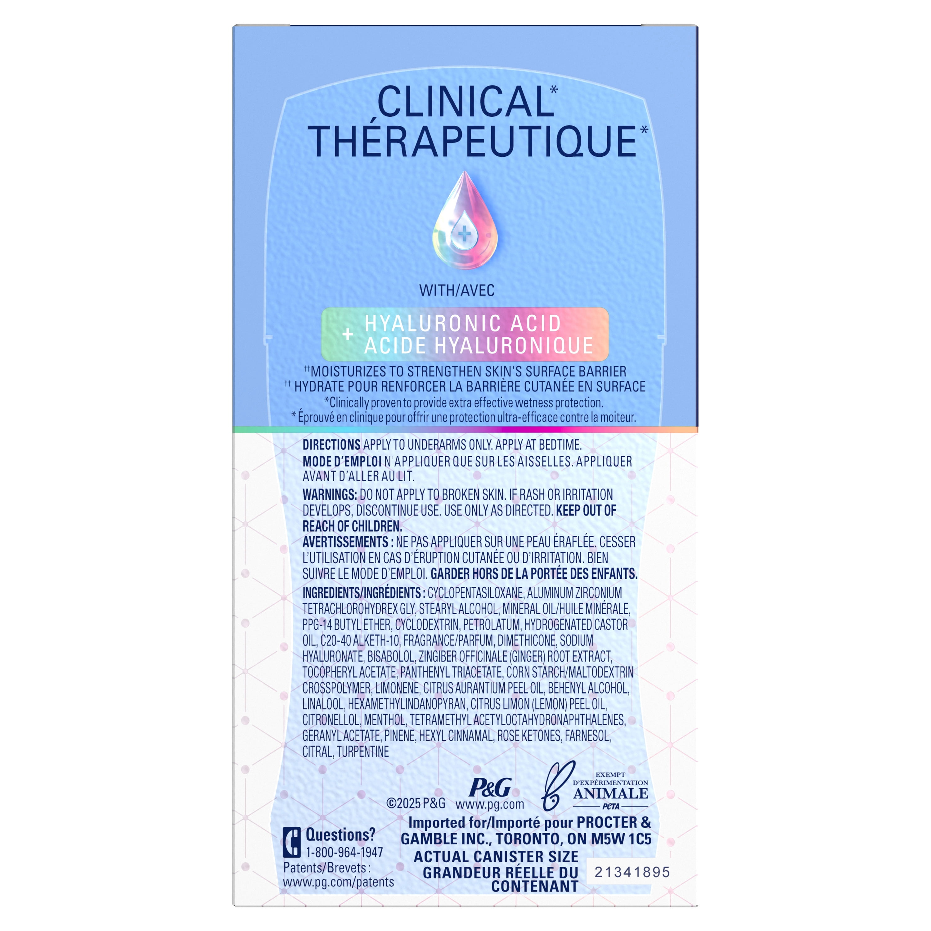 Antisudorifique et Désodorisant Invisible enBâton Secret Thérapeutique Pour Femmes, Réaction Au Stress, 45 g