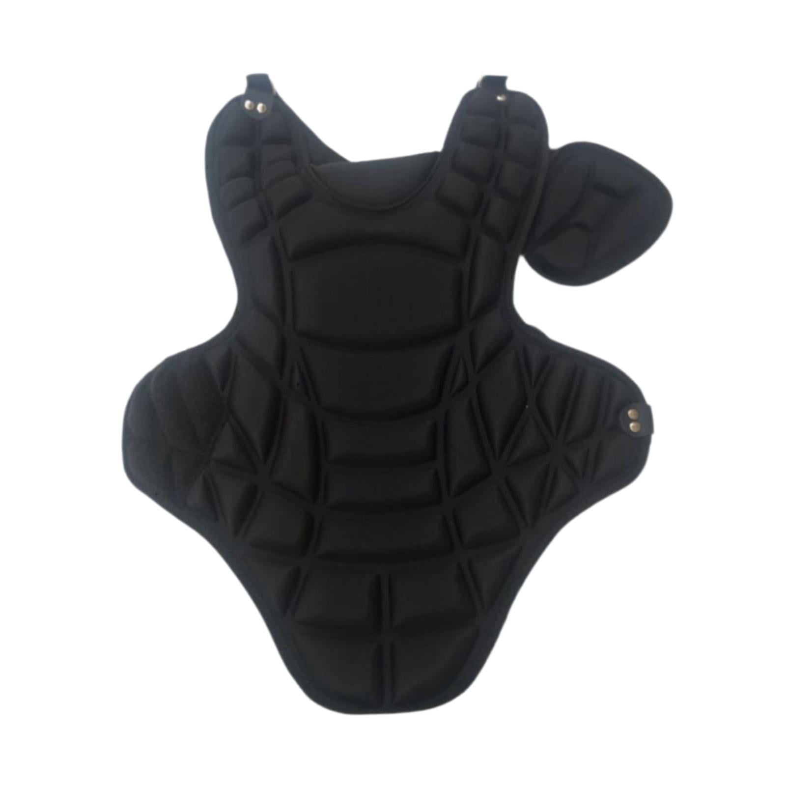 bedienty Catcher Chest Protector Softball Outdoors Team Adjustable Sports Chest Guard Black for Youth