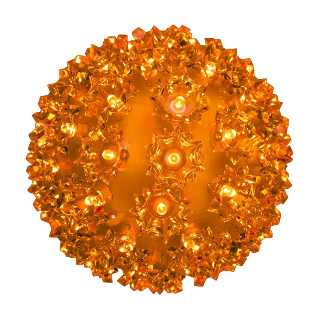 Novelty Lights Orange 6in 50 LED Starlight Sphere, Ornament Ball Light