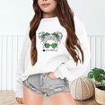 thumbnail image 2 of PMVFHDE Chandails pour Fille Chandails pour Enfants Filles Automne et Hiver Partie Lettres Imprimées Col Rond Chandail à Manches Longues Blanc, 7-8 Ans, 2 of 6