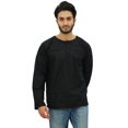 thumbnail image 4 of Atasi Kurta Court à Col Rond pour Homme en Coton Manches Retroussables Chemise Ethnique Noire-Xxx-Grand, 4 of 7