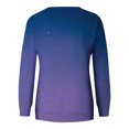 thumbnail image 4 of RKSTN Chandails pour Femmes Mode Automne 2023 Couleur Dégradée Chandail à Manches Longues Grande Taille Coupe Ample Col Rond Chandail Doux, 4 of 5