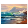 thumbnail image 2 of Designart Morning Sunlight On The Sea Waves III Canvas Wall Art, 2 of 4