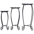 thumbnail image 2 of vidaXL Mosaic Tables 3 pcs Black and White Ceramic, 2 of 5